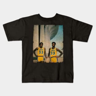 Magic Johnson and Kareem Abdul Jabbar Kids T-Shirt